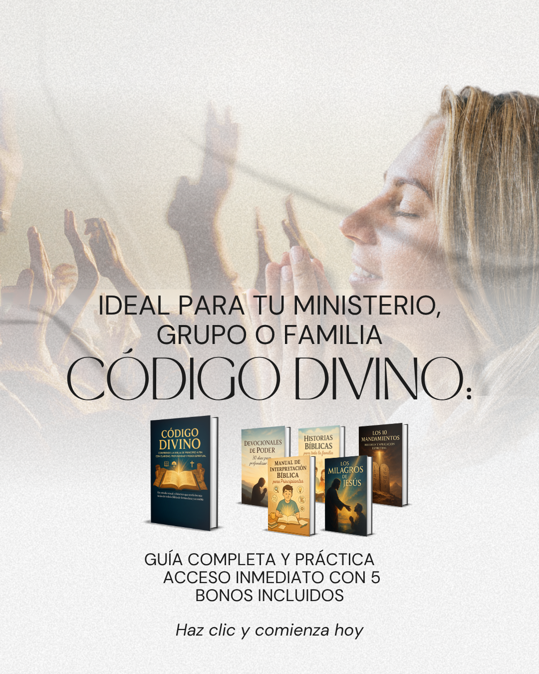 Código Divino para tu ministerio, grupo o familia con cinco bonos incluidos